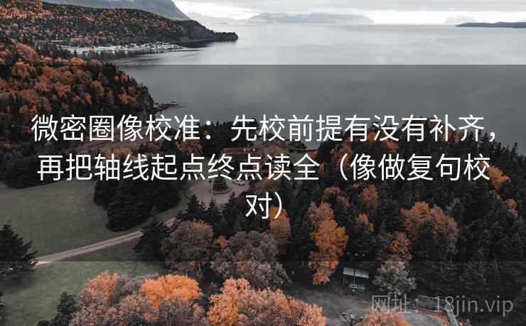 微密圈像校准：先校前提有没有补齐，再把轴线起点终点读全（像做复句校对）